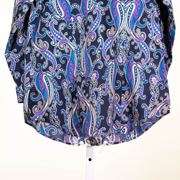 Chico's Women's Dress Shirt Collared Button Up Paisley Long Sleeve Top 1 US M/8 - Picture 9 of 10